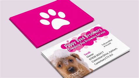 dog groomer business cards ideas.